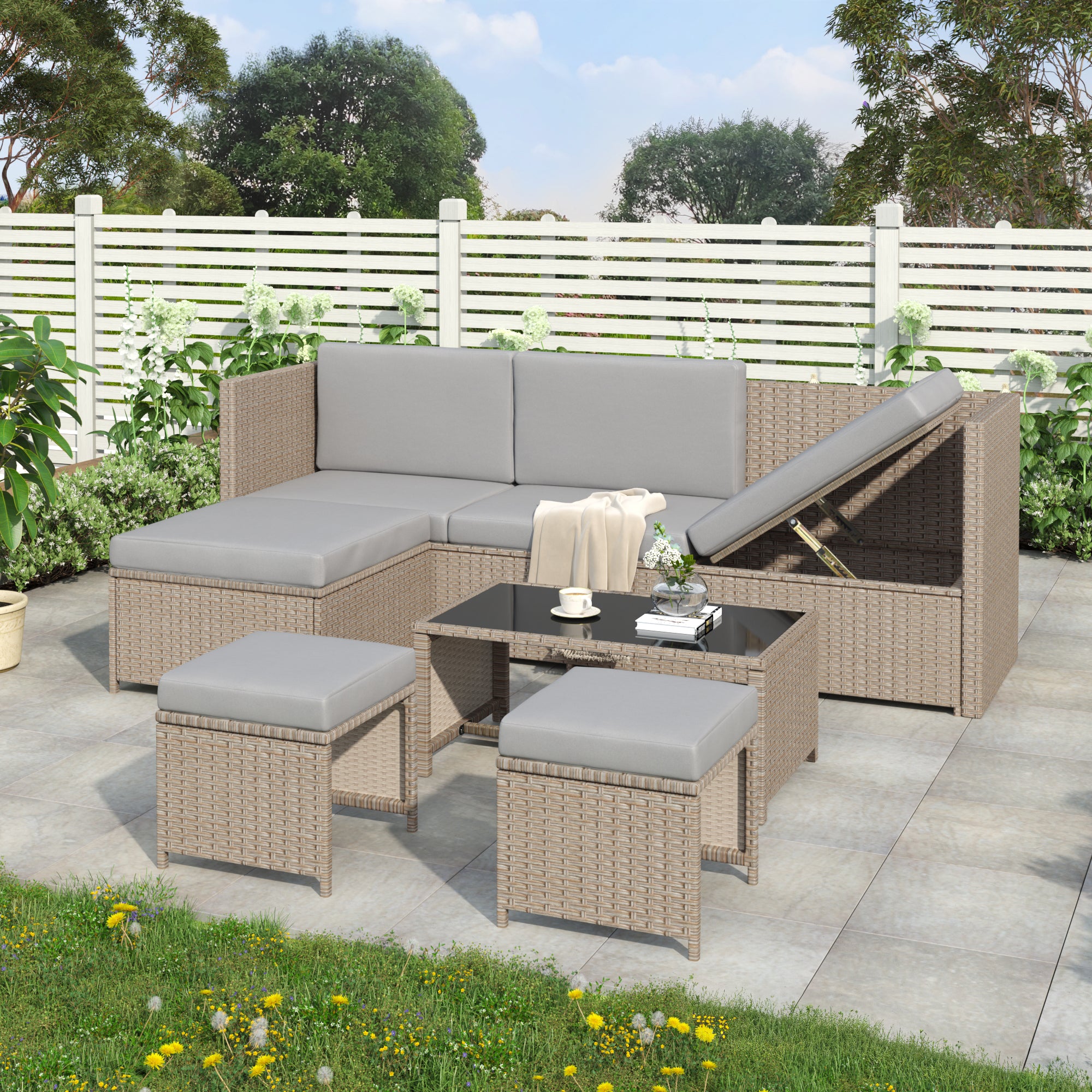 4-6 Seater Garden Lounge Set
