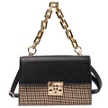 Lock Thick Chain Personalized Portable Stitching One-shoulder Messenger Female Bag