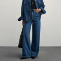 Popular Elastic Wide-Leg Jeans for Women Clothing