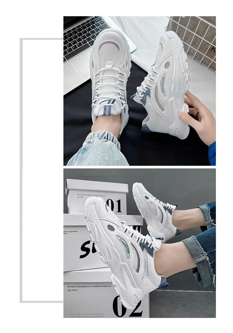 Leisure Sports Breathable Men's White Board Shoes