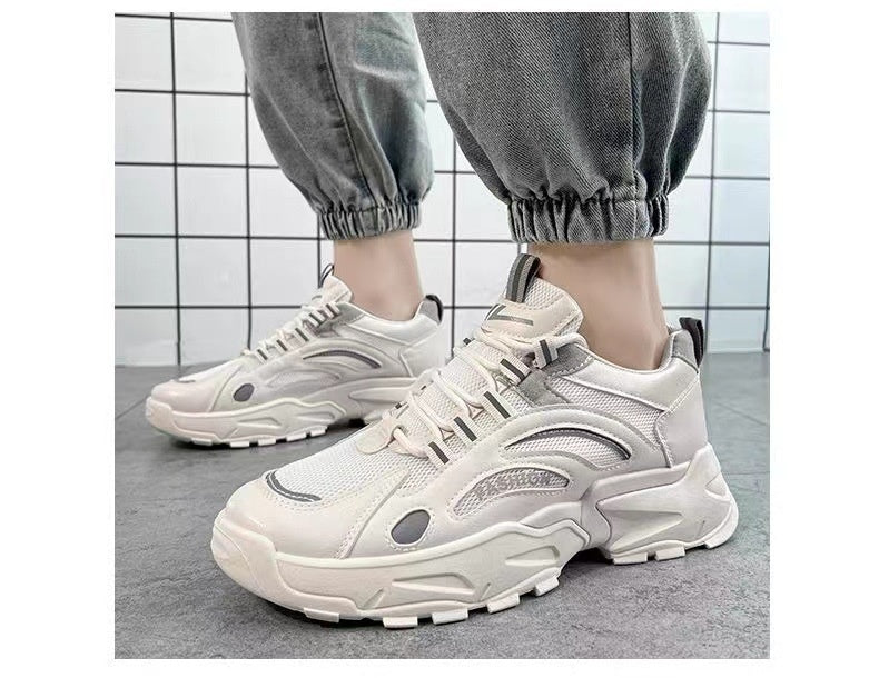 Leisure Sports Breathable Men's White Board Shoes
