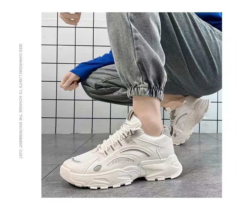 Leisure Sports Breathable Men's White Board Shoes