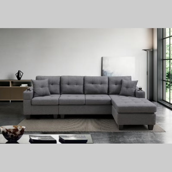 Stoff-Ecksofa
