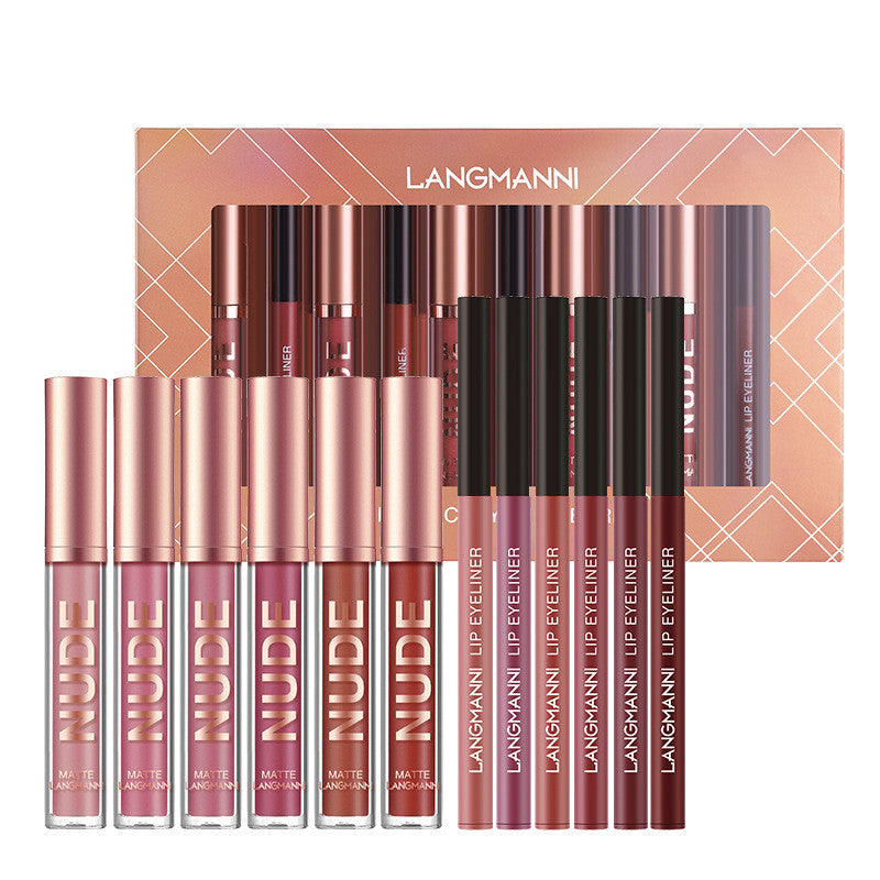 Lip Liner And Lipstick Makeup 12 Pcs