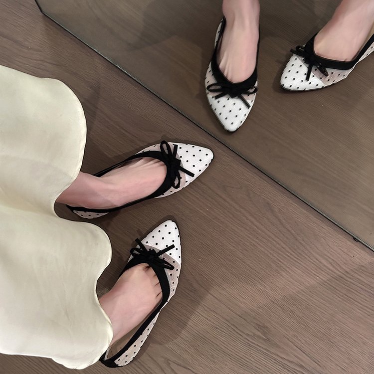 2026 Spring Autumn New Arrival, Women Hollow Polka Dot Flat Loafers, Fairy Style Slip-on Outdoor Casual Shoes