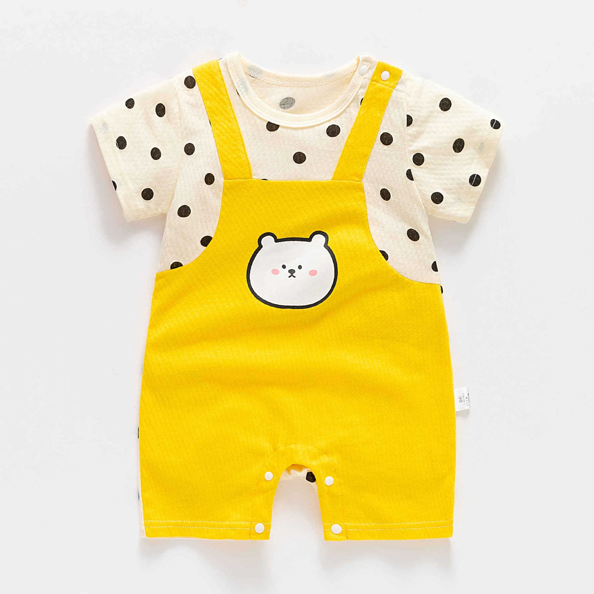 Baby Boy Jumpsuit Summer Short Sleeve Thin Toddler Clothes Cotton