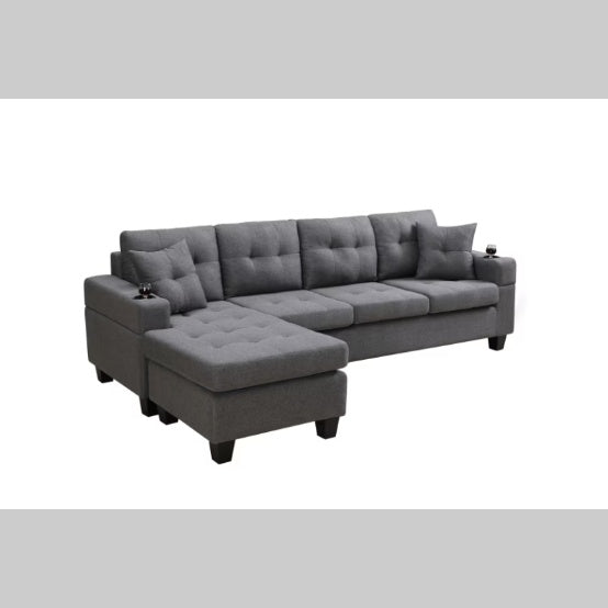 Stoff-Ecksofa