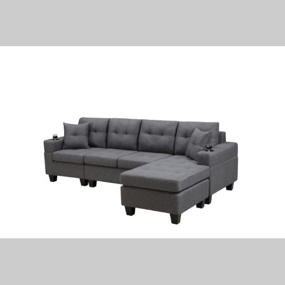Stoff-Ecksofa