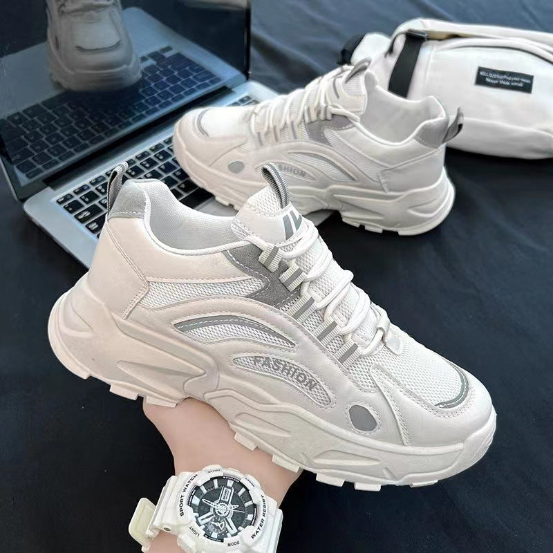 Leisure Sports Breathable Men's White Board Shoes