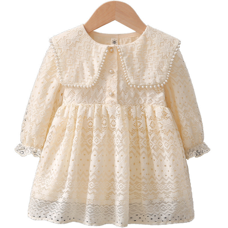 Girls' Lace Long Sleeve Princess Dress