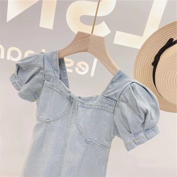 Hot Selling Summer Girls Denim Dress