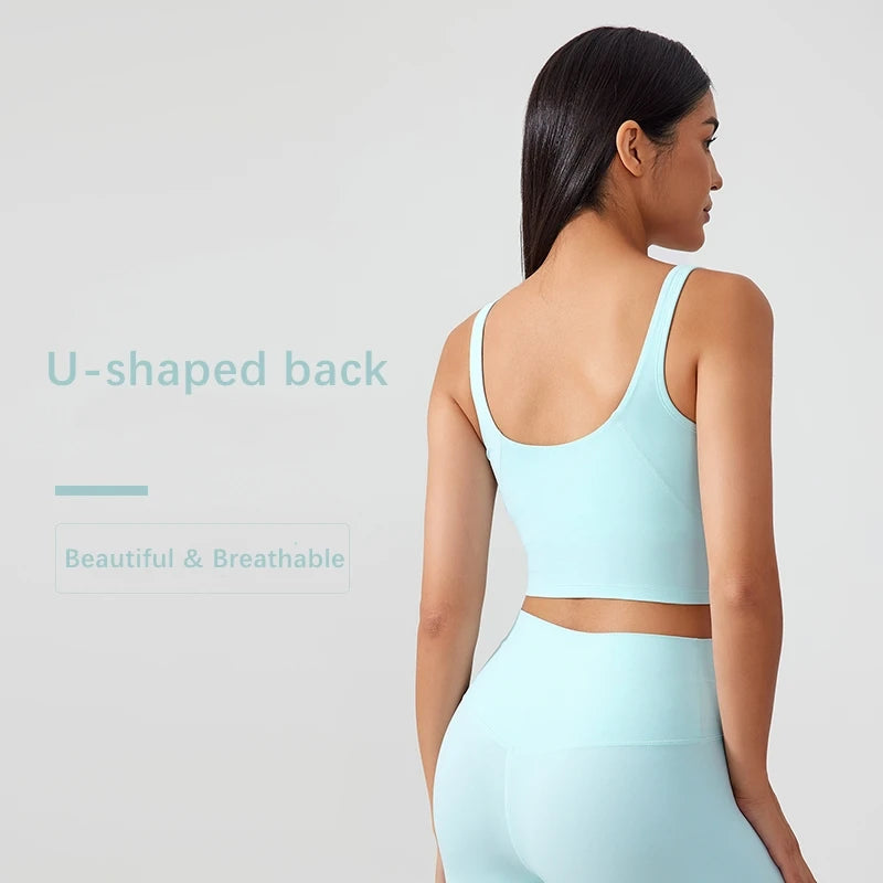 Gym Yoga Bra Shock-Resistant Slimming Exercise Halter Bra