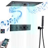 Matte Black Thermostatic Shower Faucet Set