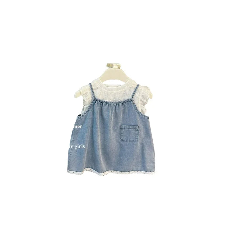 Sweet Baby Girl Western Style Trendy Suit
