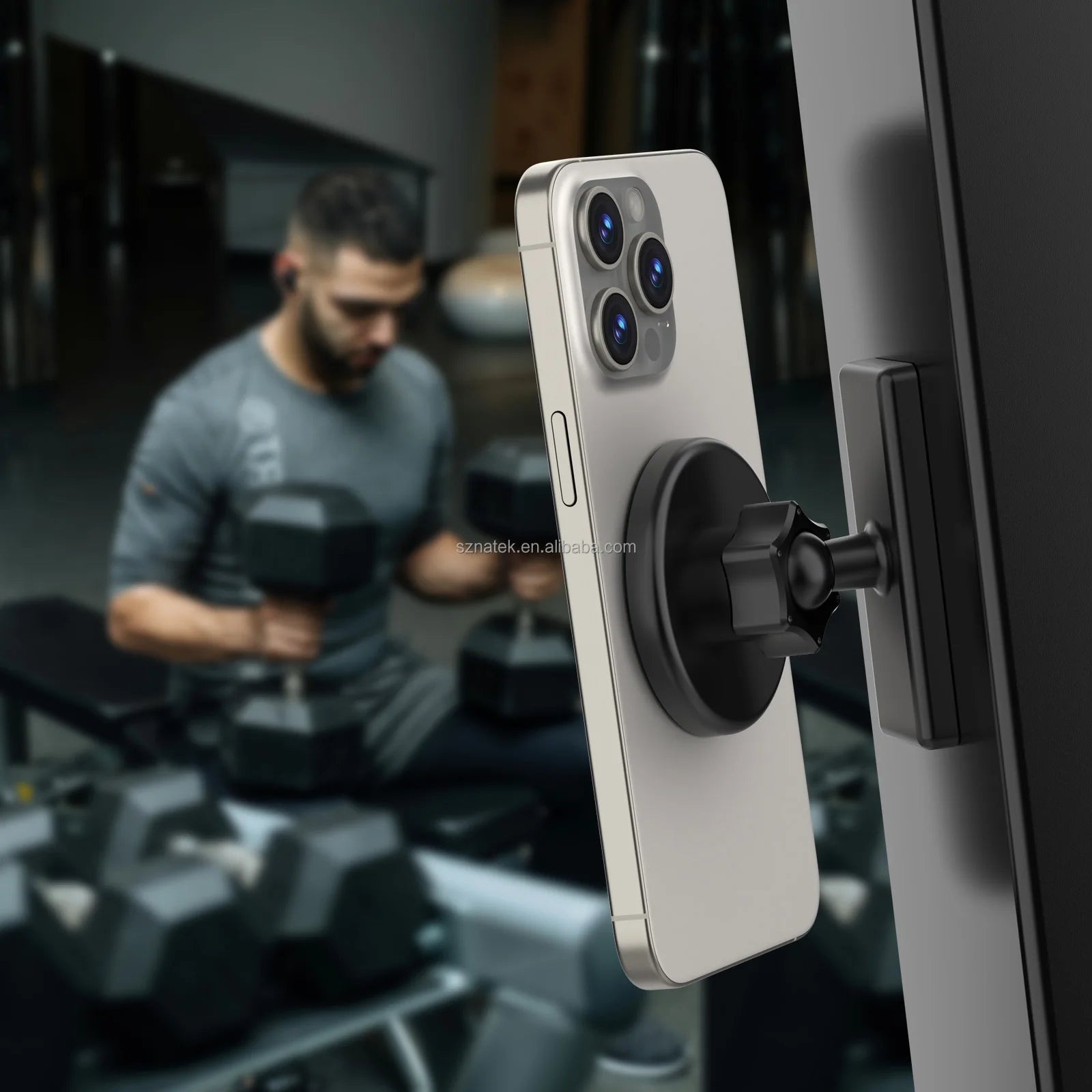 Dual Magnetic Phone Holder for Gym
