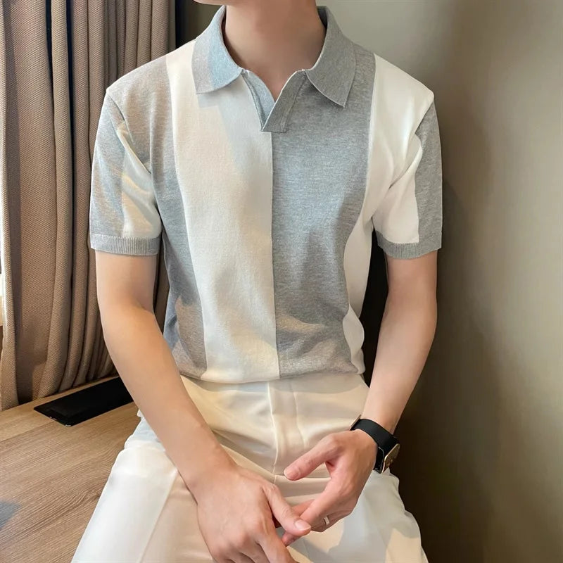 Men's Summer Youth Shirt for Student Handsome Slim Men's