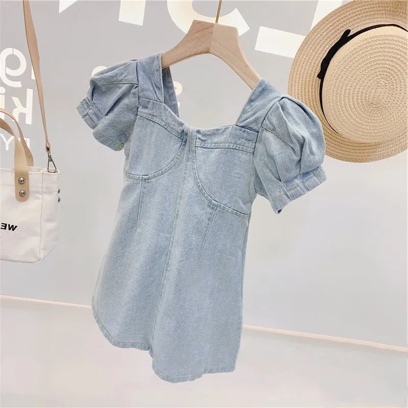 Hot Selling Summer Girls Denim Dress