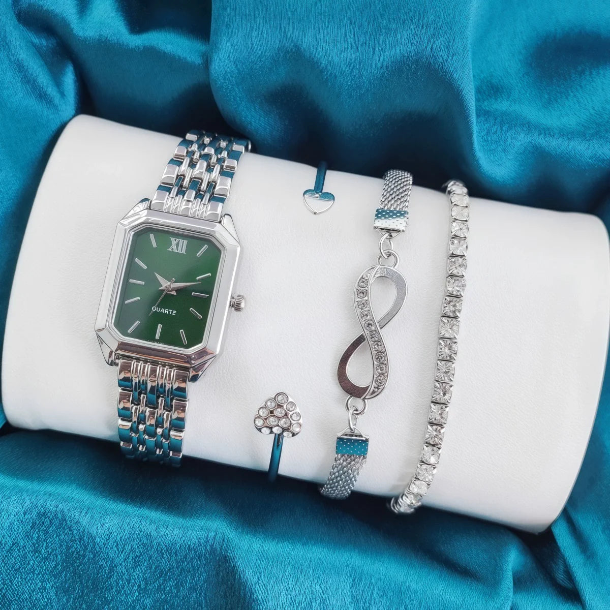 4pcs Women's Classic Gold Plated Set Engagement Gift