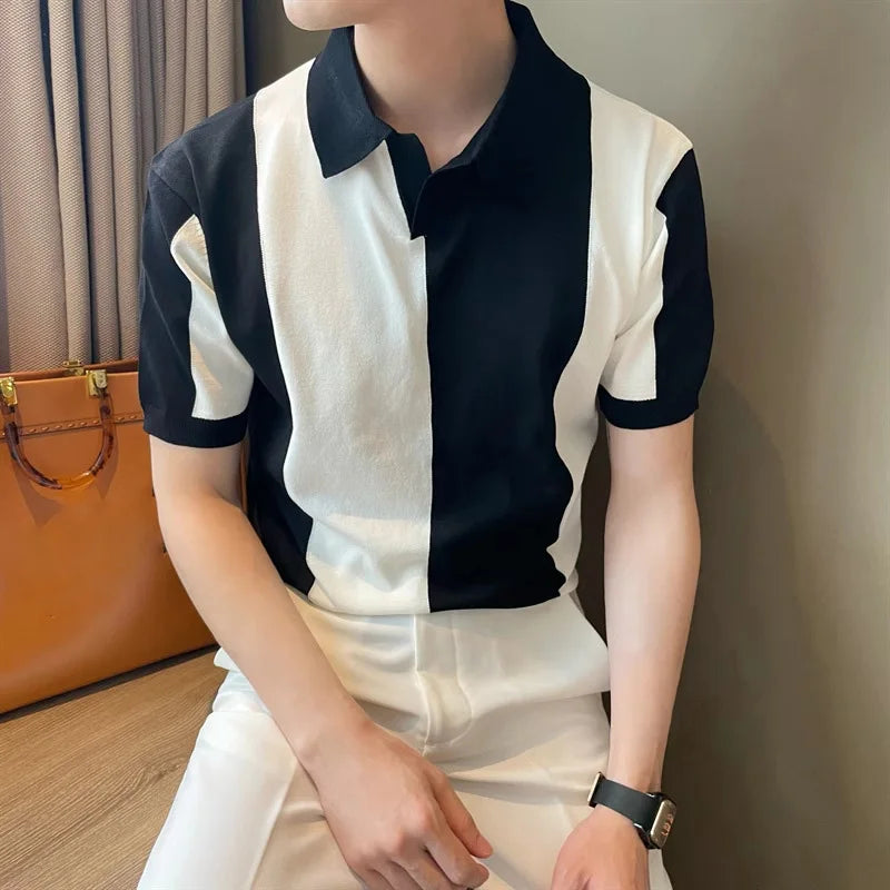 Men's Summer Youth Shirt for Student Handsome Slim Men's