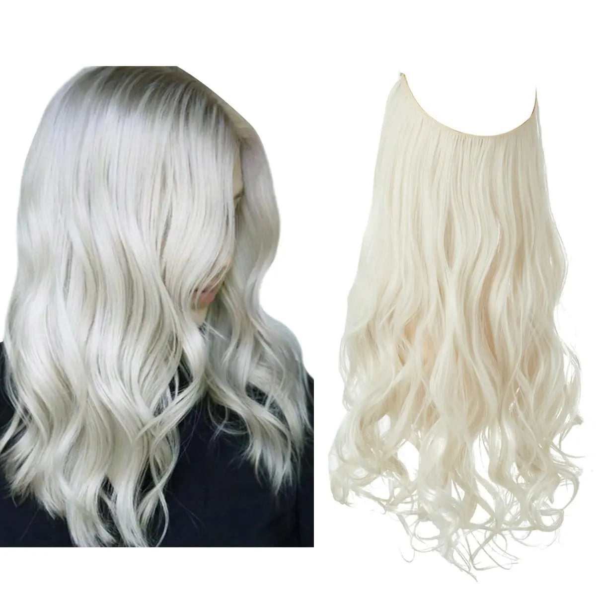 Blonde Wavy Curly Long Malaysian style wigs