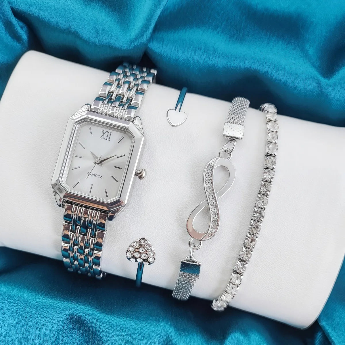 4pcs Women's Classic Gold Plated Set Engagement Gift