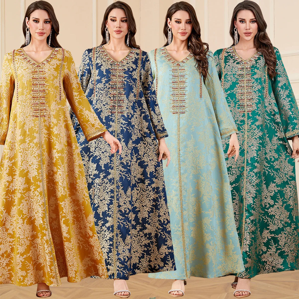 4336 Muslim Evening Dress Arab Dubai, Women Dresses