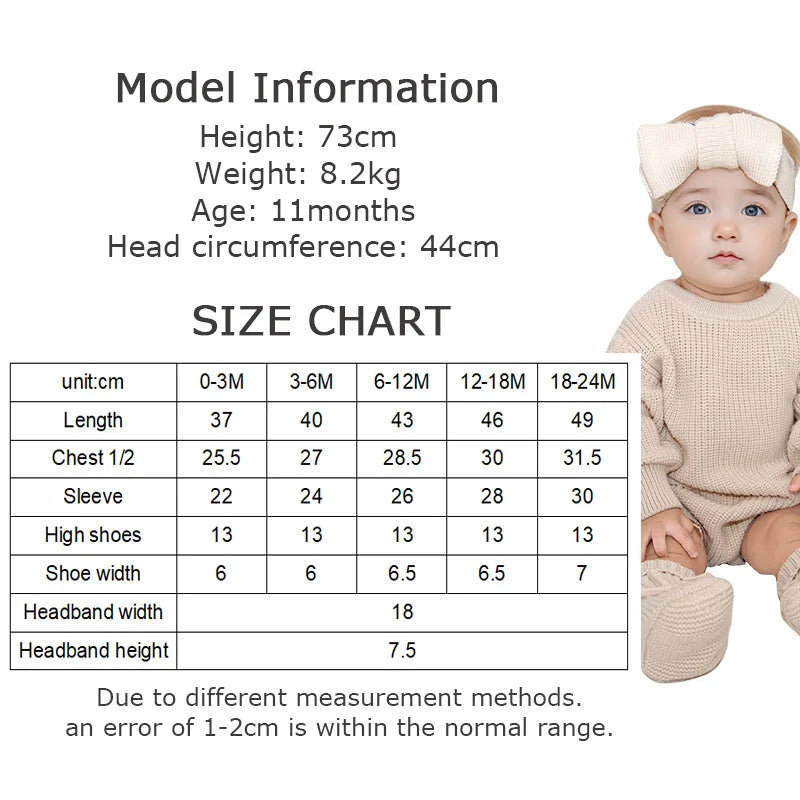Wholesale Crochet Clothes Headbands Sock Shoes Plain Knitted Boys Girls Baby Sweaters Rompers
