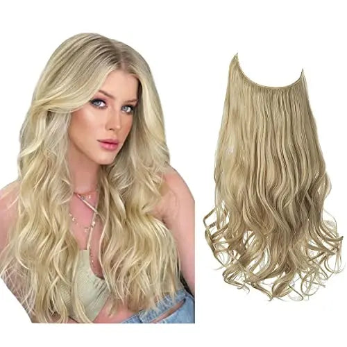 Blonde Wavy Curly Long Malaysian style wigs