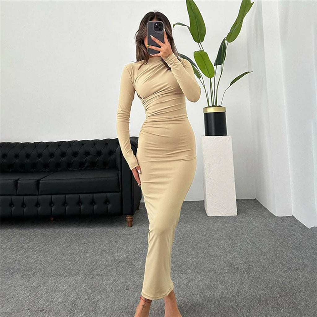 Spring and Autumn New European and American Women Dress