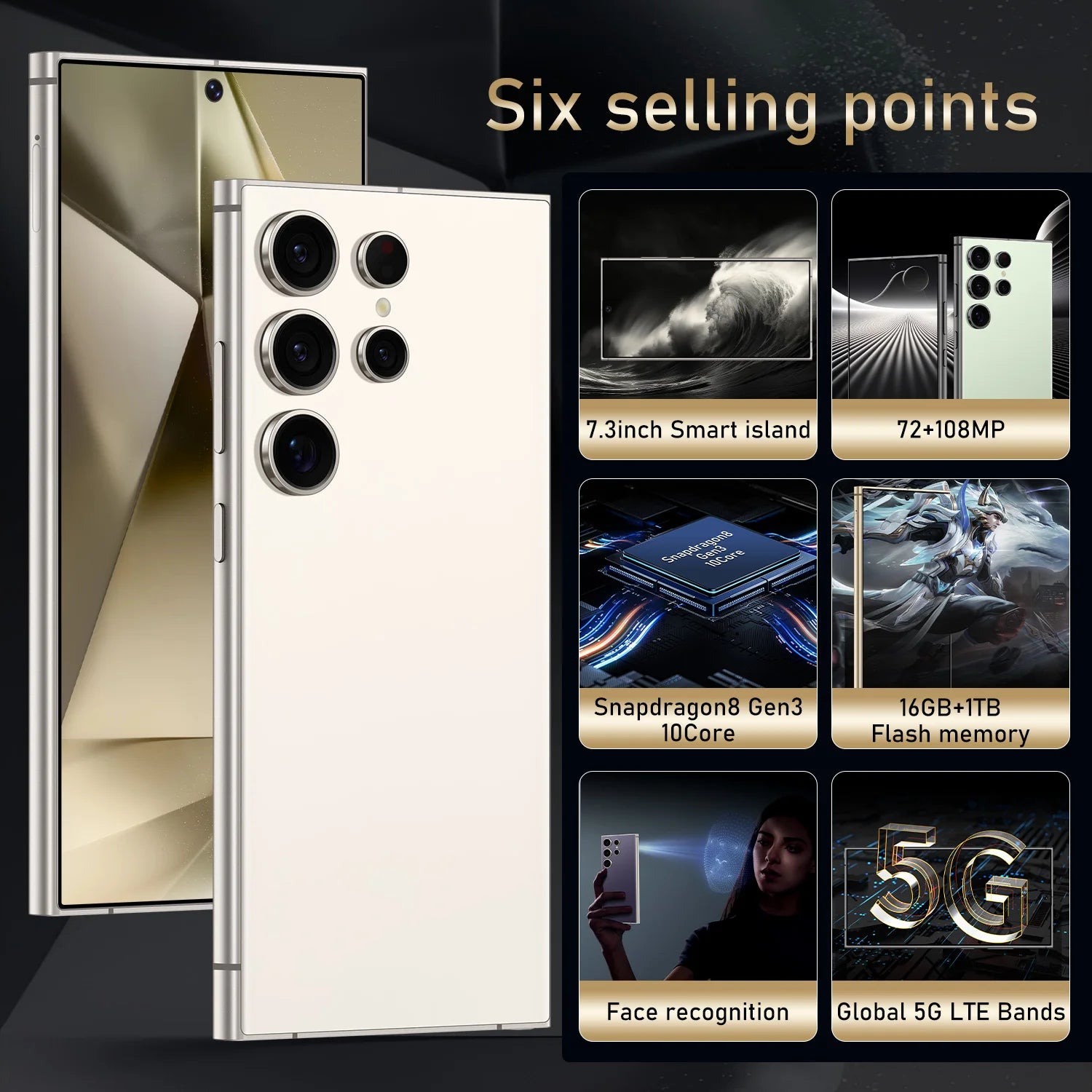 Sumsung S25 Ultra 7.3 Inch 120Hz OLED 16+512GB