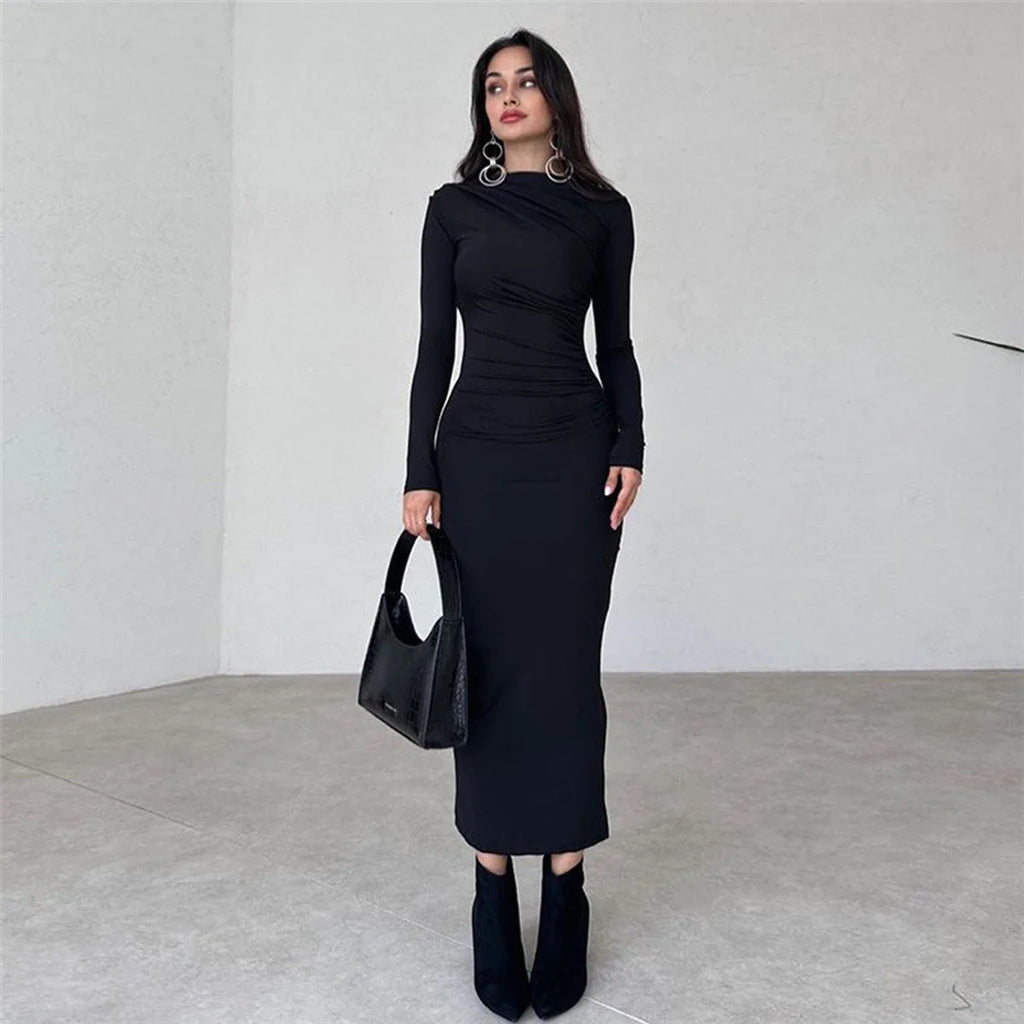 Spring and Autumn New European and American Women Dress