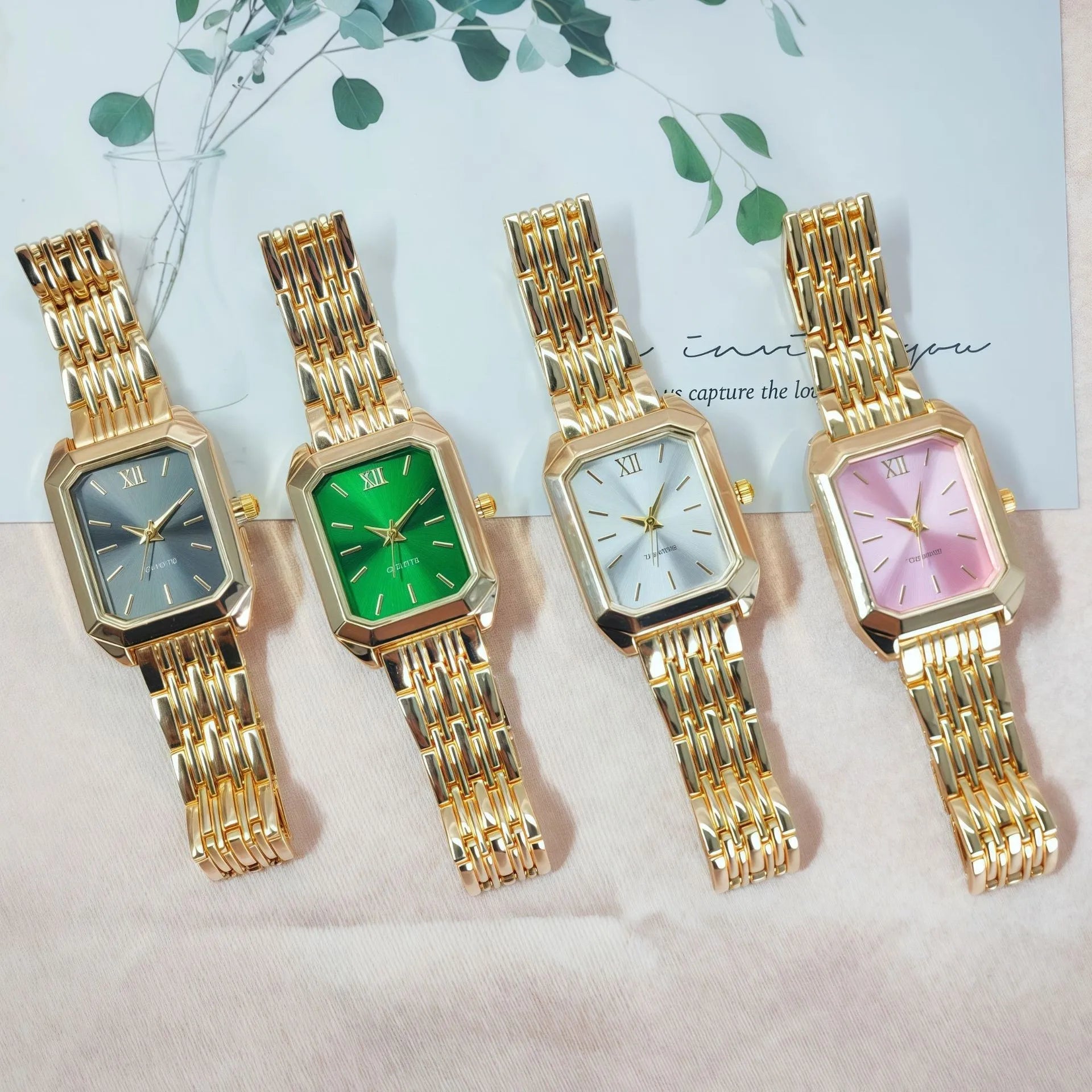 4pcs Women's Classic Gold Plated Set Engagement Gift