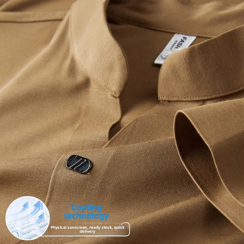 High Elastic V-neck Shirt Men's