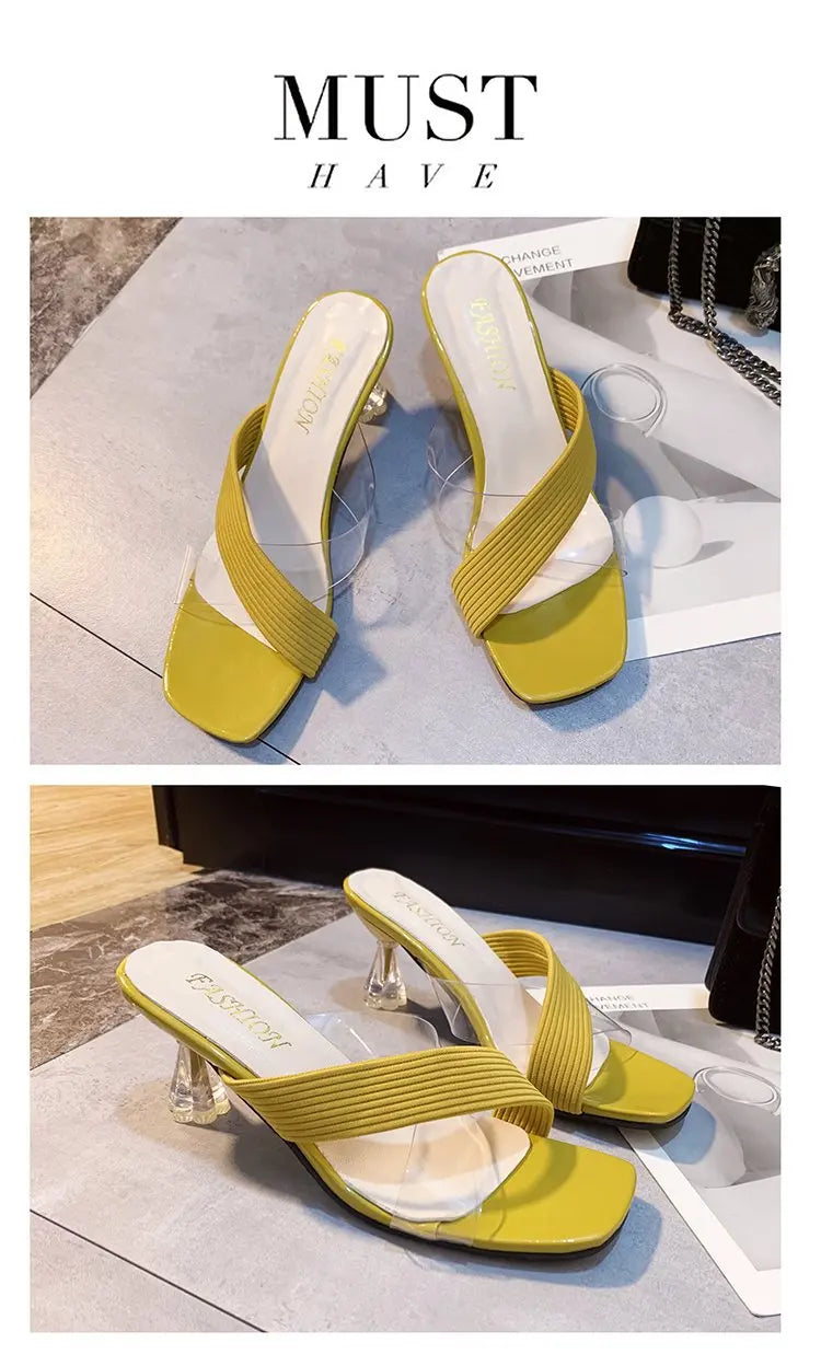 Summer New Kitten Heel High Heel Sandals