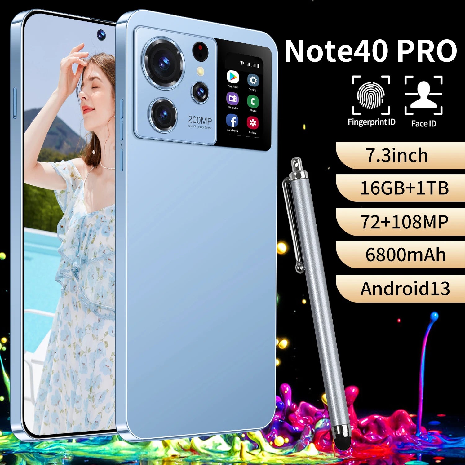 Note40pro mobil 5G folding original mobile phone LCD