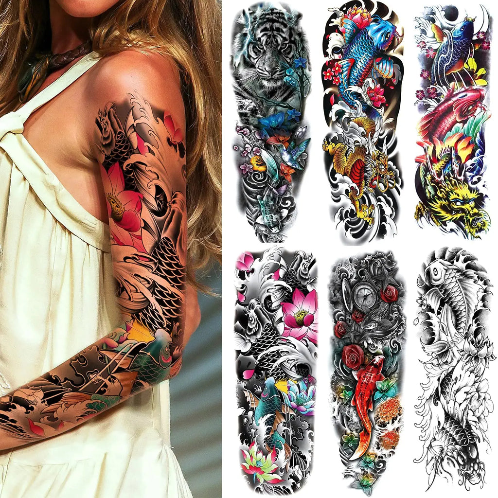Wholesale& Custom Full Arm Temporary Sleeve Tattoos