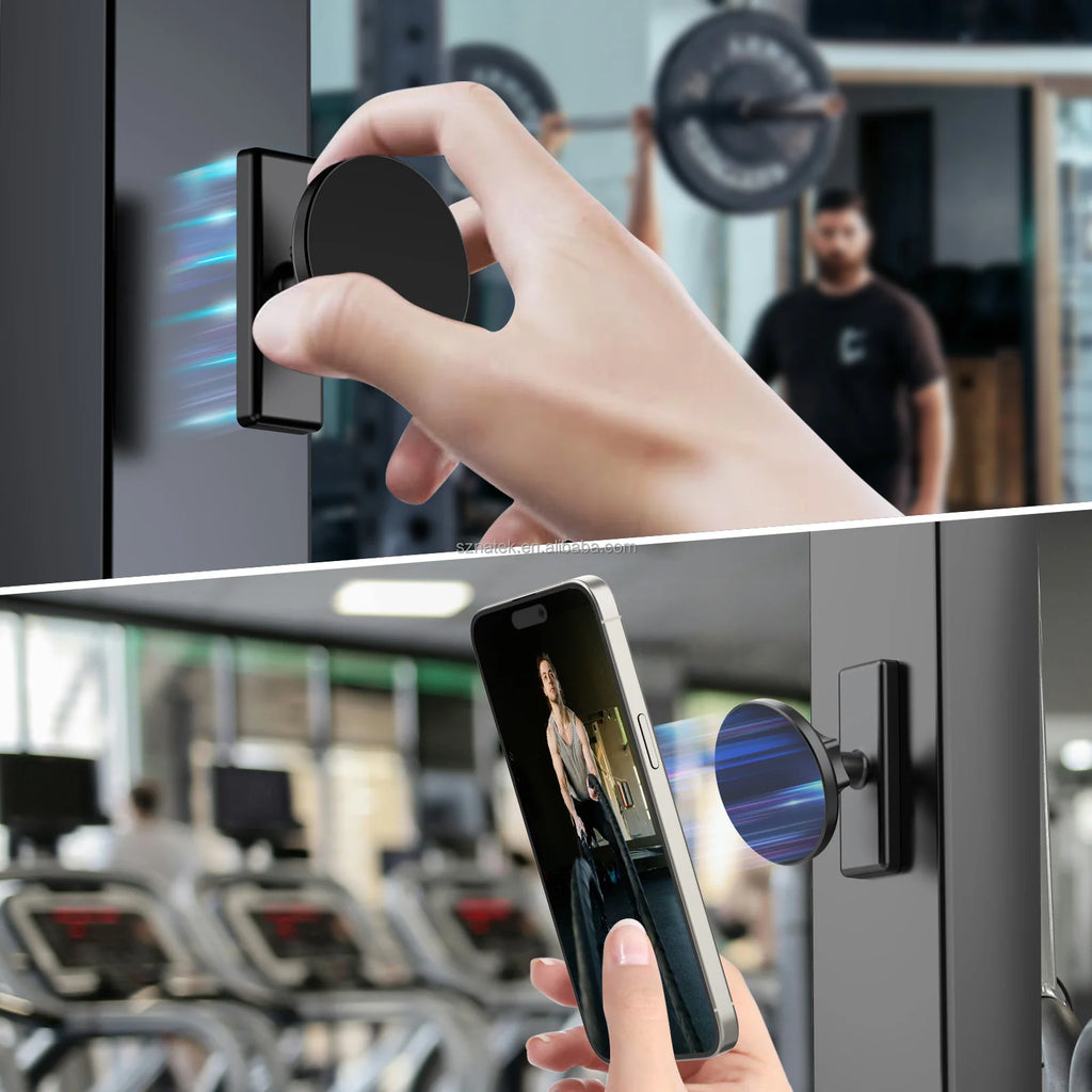 Dual Magnetic Phone Holder for Gym