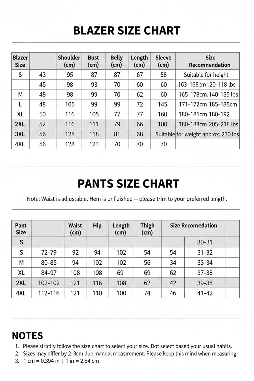 S-2XL Men's Performance Suit
