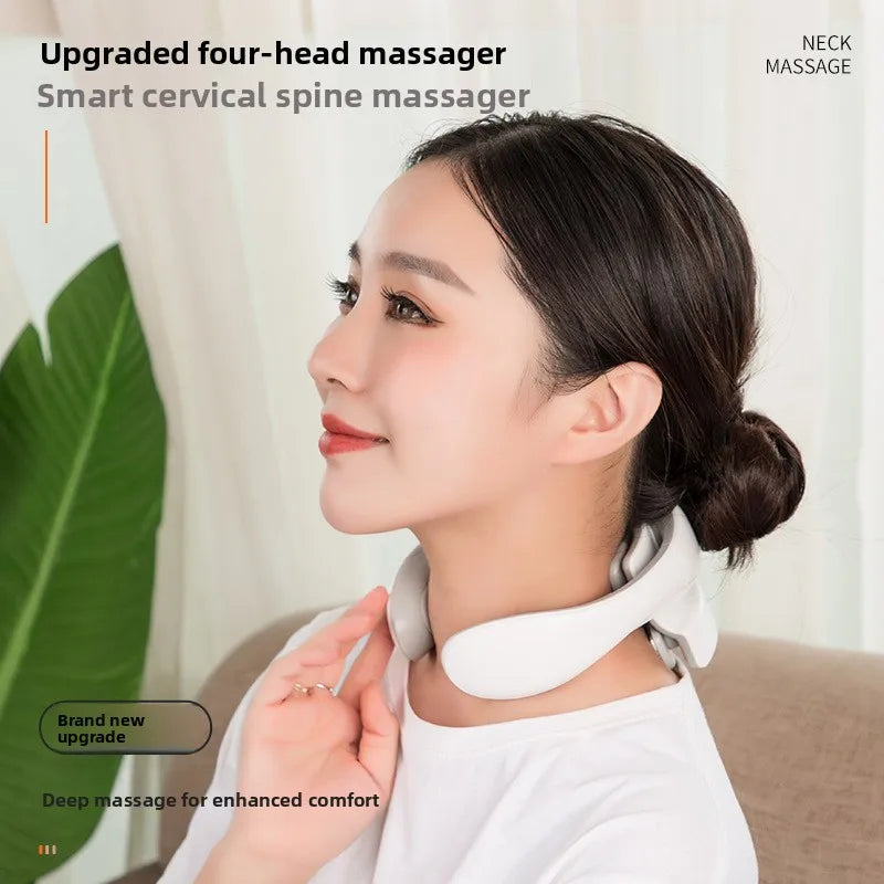 Smart Cervical Neck Massager – 4 Head Deep Tissue Relaxation Device