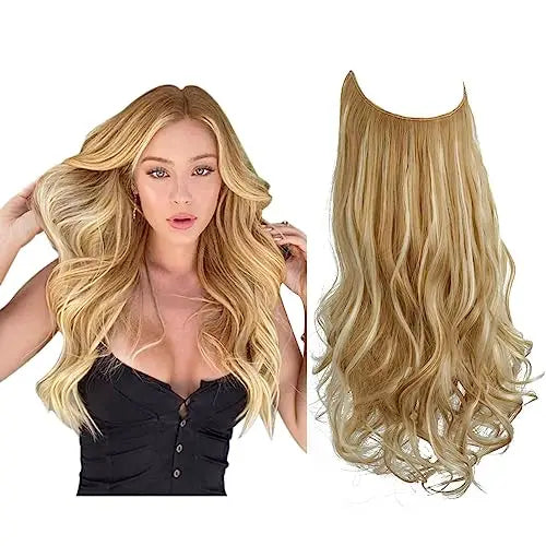 Blonde Wavy Curly Long Malaysian style wigs