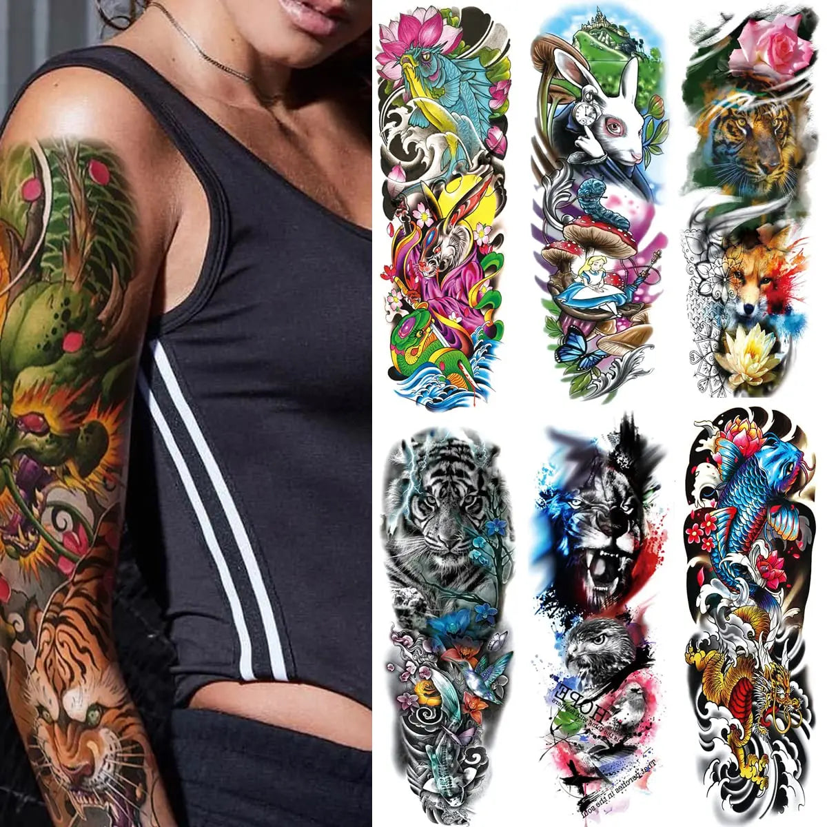 Wholesale& Custom Full Arm Temporary Sleeve Tattoos