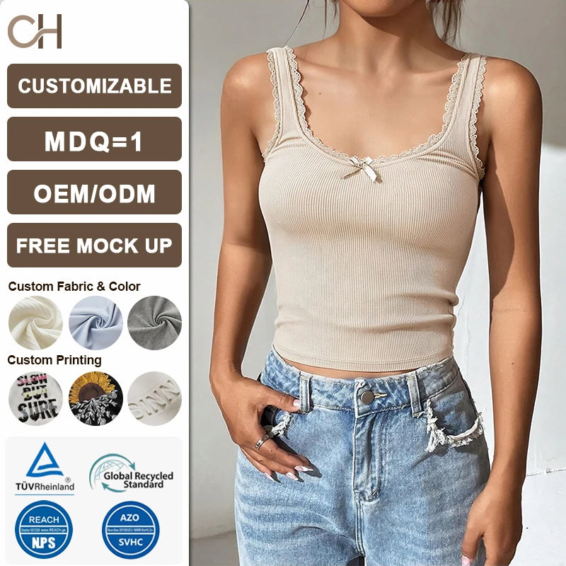 Summer Top Tank Sweet Soft Stretchy