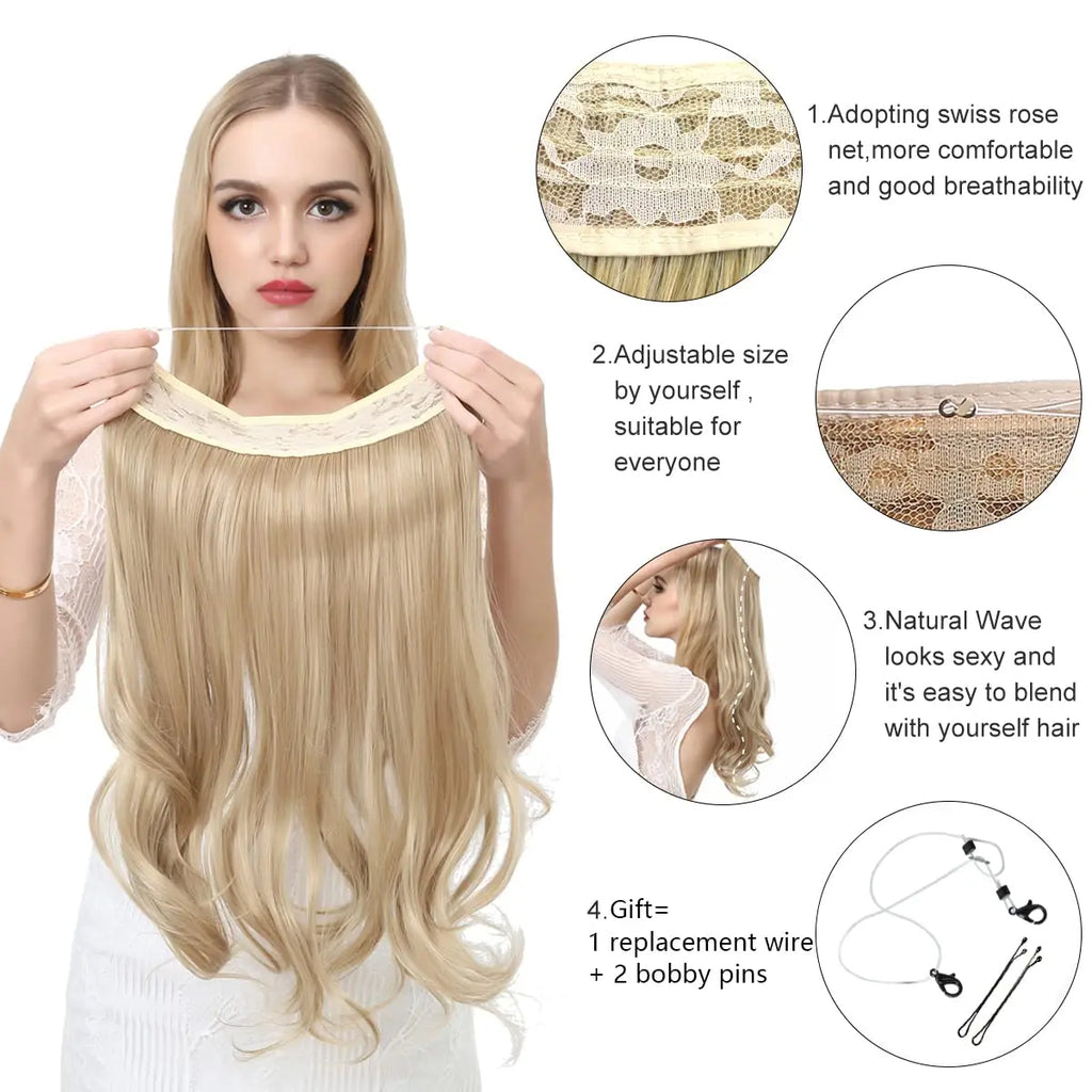 Blonde Wavy Curly Long Malaysian style wigs