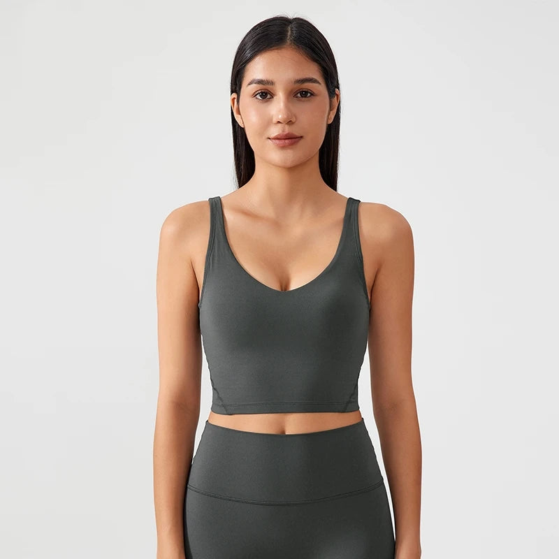 Gym Yoga Bra Shock-Resistant Slimming Exercise Halter Bra