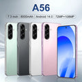 New Design A56 5G Smartphone Deca Core 108MP 16GB 1TB 7.3 Inch HD Display