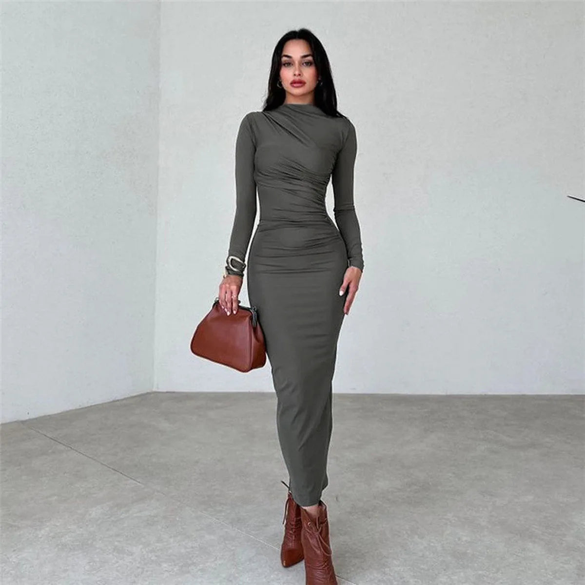 Spring and Autumn New European and American Women Dress