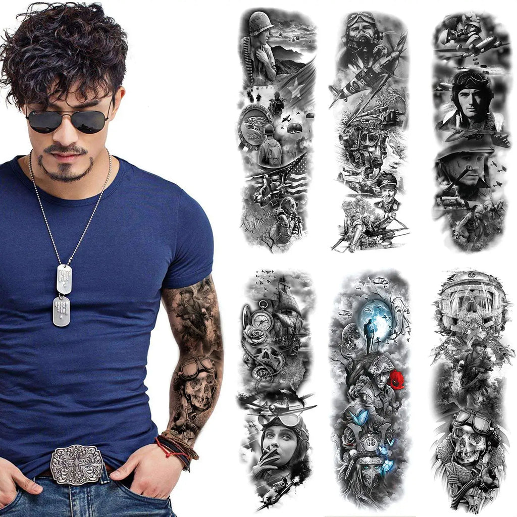 Wholesale& Custom Full Arm Temporary Sleeve Tattoos