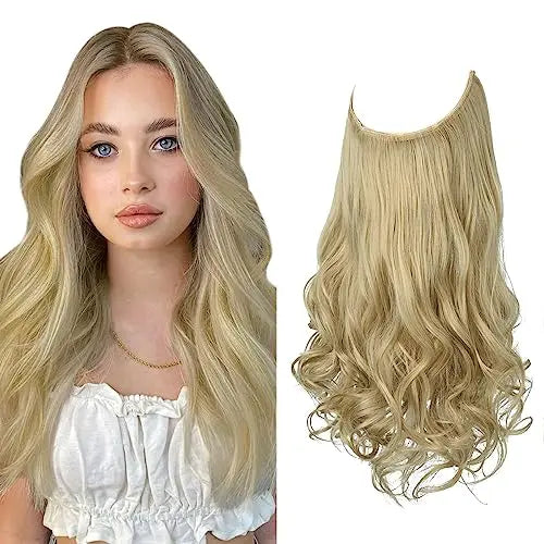 Blonde Wavy Curly Long Malaysian style wigs