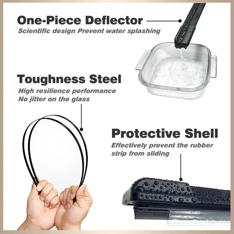 Front wiper for clean car mirror