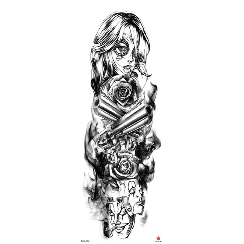 Wholesale& Custom Full Arm Temporary Sleeve Tattoos